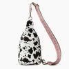 Double Zipper Webbing Chest Bag Cow