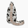 Leather Leopard Print Chest Bag Cow