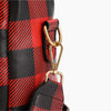 Leather Buffalo Plaid Backpack RedBlackCheckered