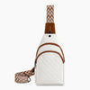 Quilted Panel Chest Pack White