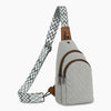 Quilted Panel Chest Pack Gray