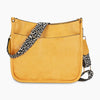 Leather Vintage Leopard Sling Bag Yellow