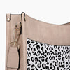 Leather Vintage Leopard Sling Bag LightPinkBlackWhiteLeopard