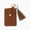 ID Holder Keychain Card Holder Brown