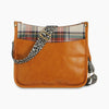 Leather Vintage Leopard Sling Bag YellowCheckered