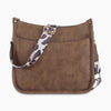 Leather Vintage Leopard Sling Bag Brown