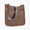 Leather Vintage Leopard Sling Bag Brown