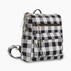 Leather Buffalo Plaid Backpack WhiteBlackCheckered