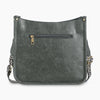 Leather Vintage Leopard Sling Bag Gray