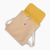 Gingham canvas printed backpack Yellow