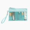 Monoblanks Clear Pouch 4 Pieces Purse Set Cyan