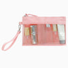 Monoblanks Clear Pouch 4 Pieces Purse Set Pink