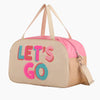 Monoblanks Embroidery Letters Lady Duffel Bag Pink