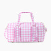 Monoblanks Design Your Own Customizable Gingham Lace Duffel Bag Pink