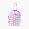 Monoblanks Gingham Lace Duffel Bag Pink