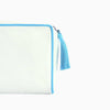 Monoblanks Hard Edge Fringe Makeup Bag SkyBlue