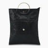 Monoblanks Leather Clutch Tote Bag Black