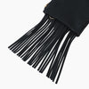 Monoblanks Leather Fringe Crossbody Sling Bag Black