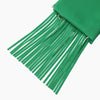 Monoblanks Leather Fringe Crossbody Sling Bag Green