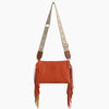 Monoblanks Leather Fringe Crossbody Sling Bag DarkOrange