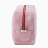 Monoblanks Seersucker Stripe Makeup Bag Red