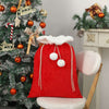 Monoblanks Customizable Velvet Santa Christmas Bag Red