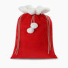 Monoblanks Customizable Velvet Santa Christmas Bag Red