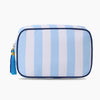 Monoblanks Design Your Own Customizable Striped Canvas Makeup Bag SkyBlue