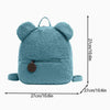 Cute Cartoon Plush Bear Mini Backpack DeepSkyBlue