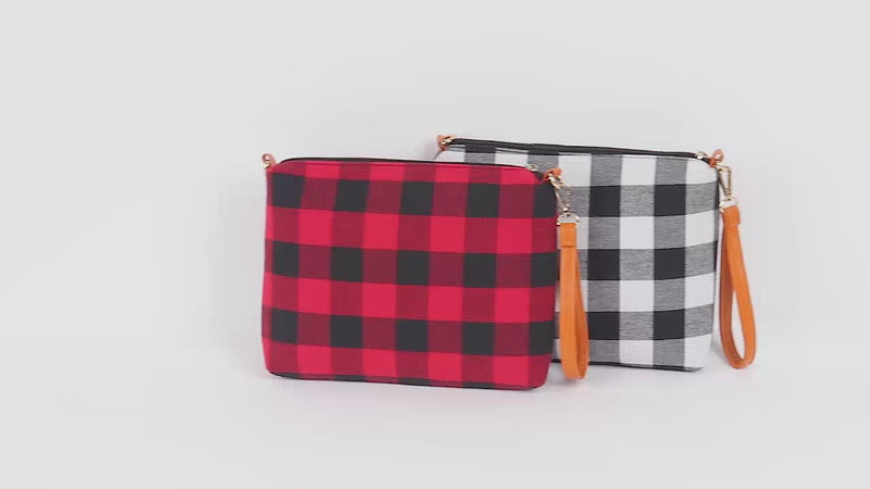 Plaid Multifunctional Wristlet Sling Bag