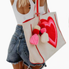 Beating Heart Beach Tote Bag